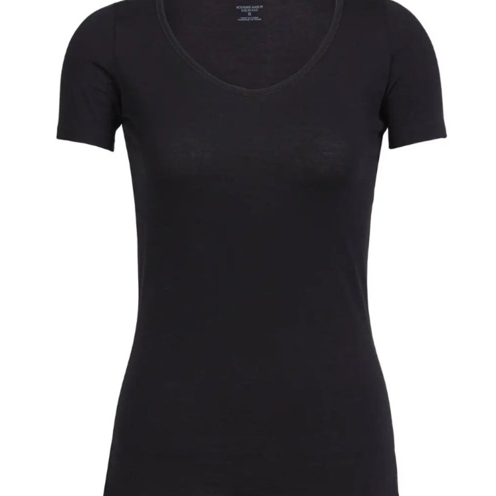Icebreaker Merino 150 Siren Short Sleeve Sweetheart - Black
